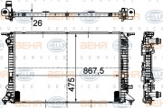 8MK 376 745-634 HELLA chladič motora 8MK 376 745-634 HELLA