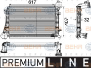 8ML 376 746-151 HELLA chladič plniaceho vzduchu 8ML 376 746-151 HELLA