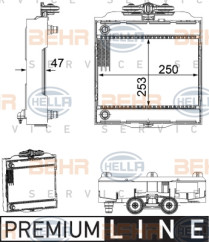 8MK 376 746-511 HELLA chladič motora 8MK 376 746-511 HELLA