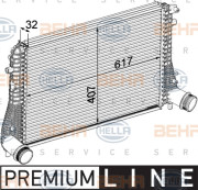 8ML 376 746-721 HELLA chladič plniaceho vzduchu 8ML 376 746-721 HELLA