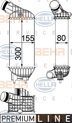 8ML 376 746-791 HELLA chladič plniaceho vzduchu 8ML 376 746-791 HELLA