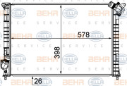 8MK 376 749-511 HELLA chladič motora 8MK 376 749-511 HELLA