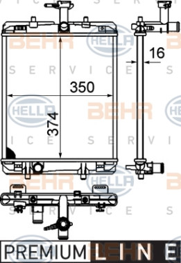 8MK 376 749-651 HELLA chladič motora 8MK 376 749-651 HELLA