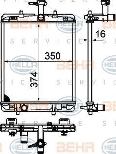 8MK 376 749-654 HELLA chladič motora 8MK 376 749-654 HELLA