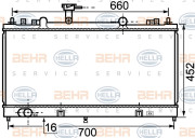 8MK 376 750-281 Chladič, chlazení motoru HELLA