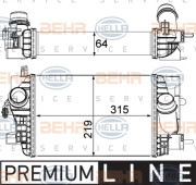 8ML 376 751-131 HELLA chladič plniaceho vzduchu 8ML 376 751-131 HELLA