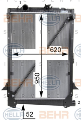 8MK 376 751-754 HELLA chladič motora 8MK 376 751-754 HELLA