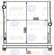 8MK 376 753-011 HELLA chladič motora 8MK 376 753-011 HELLA