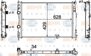 8MK 376 753-701 HELLA chladič motora 8MK 376 753-701 HELLA