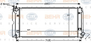 8MK 376 753-731 HELLA chladič motora 8MK 376 753-731 HELLA