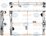 8MK 376 754-054 HELLA chladič motora 8MK 376 754-054 HELLA