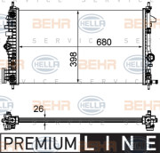 8MK 376 754-361 HELLA chladič motora 8MK 376 754-361 HELLA