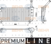 8MK 376 754-381 HELLA chladič motora 8MK 376 754-381 HELLA