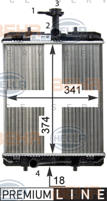 8MK 376 754-481 HELLA chladič motora 8MK 376 754-481 HELLA