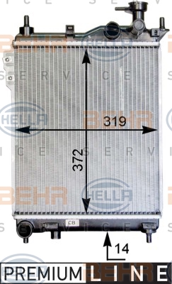 8MK 376 754-491 HELLA chladič motora 8MK 376 754-491 HELLA