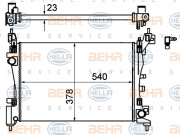 8MK 376 754-574 HELLA chladič motora 8MK 376 754-574 HELLA