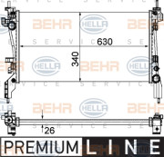 8MK 376 754-581 HELLA chladič motora 8MK 376 754-581 HELLA