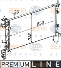 8MK 376 754-711 HELLA chladič motora 8MK 376 754-711 HELLA