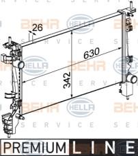 8MK 376 754-721 HELLA chladič motora 8MK 376 754-721 HELLA