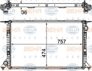 8MK 376 754-734 HELLA chladič motora 8MK 376 754-734 HELLA