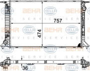 8MK 376 754-744 HELLA chladič motora 8MK 376 754-744 HELLA