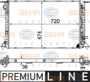 8MK 376 754-751 HELLA chladič motora 8MK 376 754-751 HELLA