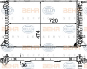 8MK 376 754-754 HELLA chladič motora 8MK 376 754-754 HELLA