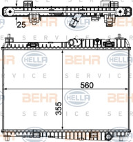 8MK 376 754-764 HELLA chladič motora 8MK 376 754-764 HELLA