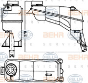 8MA 376 755-121 Vyrovnávací nádoba, chladicí kapalina HELLA