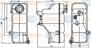 8MA 376 755-191 HELLA vyrovnávacia nádobka chladiacej kvapaliny 8MA 376 755-191 HELLA