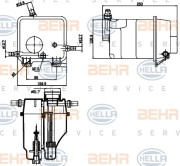 8MA 376 755-211 HELLA vyrovnávacia nádobka chladiacej kvapaliny 8MA 376 755-211 HELLA