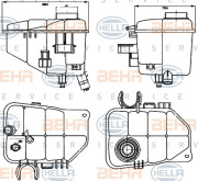 8MA 376 755-221 HELLA vyrovnávacia nádobka chladiacej kvapaliny 8MA 376 755-221 HELLA