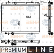 8MK 376 755-331 HELLA chladič motora 8MK 376 755-331 HELLA