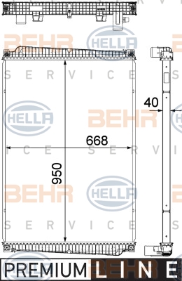 8MK 376 755-391 HELLA chladič motora 8MK 376 755-391 HELLA