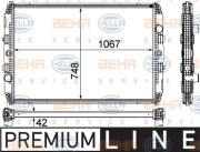 8MK 376 755-421 HELLA chladič motora 8MK 376 755-421 HELLA