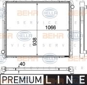 8MK 376 755-431 HELLA chladič motora 8MK 376 755-431 HELLA