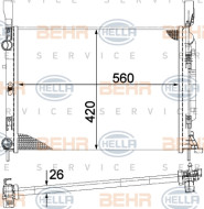 8MK 376 755-524 HELLA chladič motora 8MK 376 755-524 HELLA