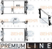 8MK 376 756-131 HELLA chladič motora 8MK 376 756-131 HELLA