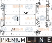 8MK 376 756-321 HELLA chladič motora 8MK 376 756-321 HELLA