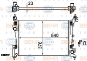 8MK 376 756-324 HELLA chladič motora 8MK 376 756-324 HELLA