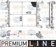 8MK 376 756-441 HELLA chladič motora 8MK 376 756-441 HELLA