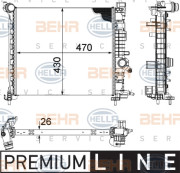 8MK 376 756-451 HELLA chladič motora 8MK 376 756-451 HELLA