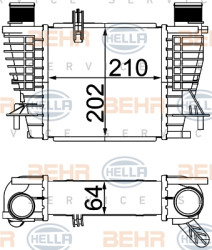 8ML 376 756-624 HELLA chladič plniaceho vzduchu 8ML 376 756-624 HELLA