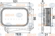 8MO 376 756-734 HELLA chladič motorového oleja 8MO 376 756-734 HELLA