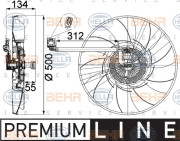 8MV 376 757-301 HELLA ventilátor chladenia motora 8MV 376 757-301 HELLA