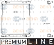 8MK 376 758-001 HELLA chladič motora 8MK 376 758-001 HELLA