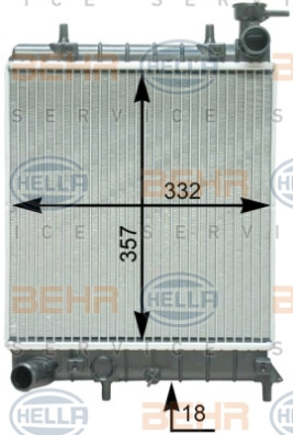 8MK 376 762-064 HELLA chladič motora 8MK 376 762-064 HELLA