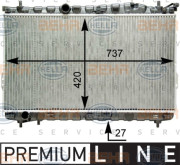 8MK 376 762-311 HELLA chladič motora 8MK 376 762-311 HELLA