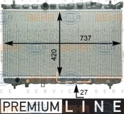 8MK 376 762-321 HELLA chladič motora 8MK 376 762-321 HELLA