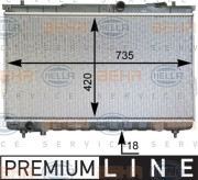 8MK 376 762-351 HELLA chladič motora 8MK 376 762-351 HELLA